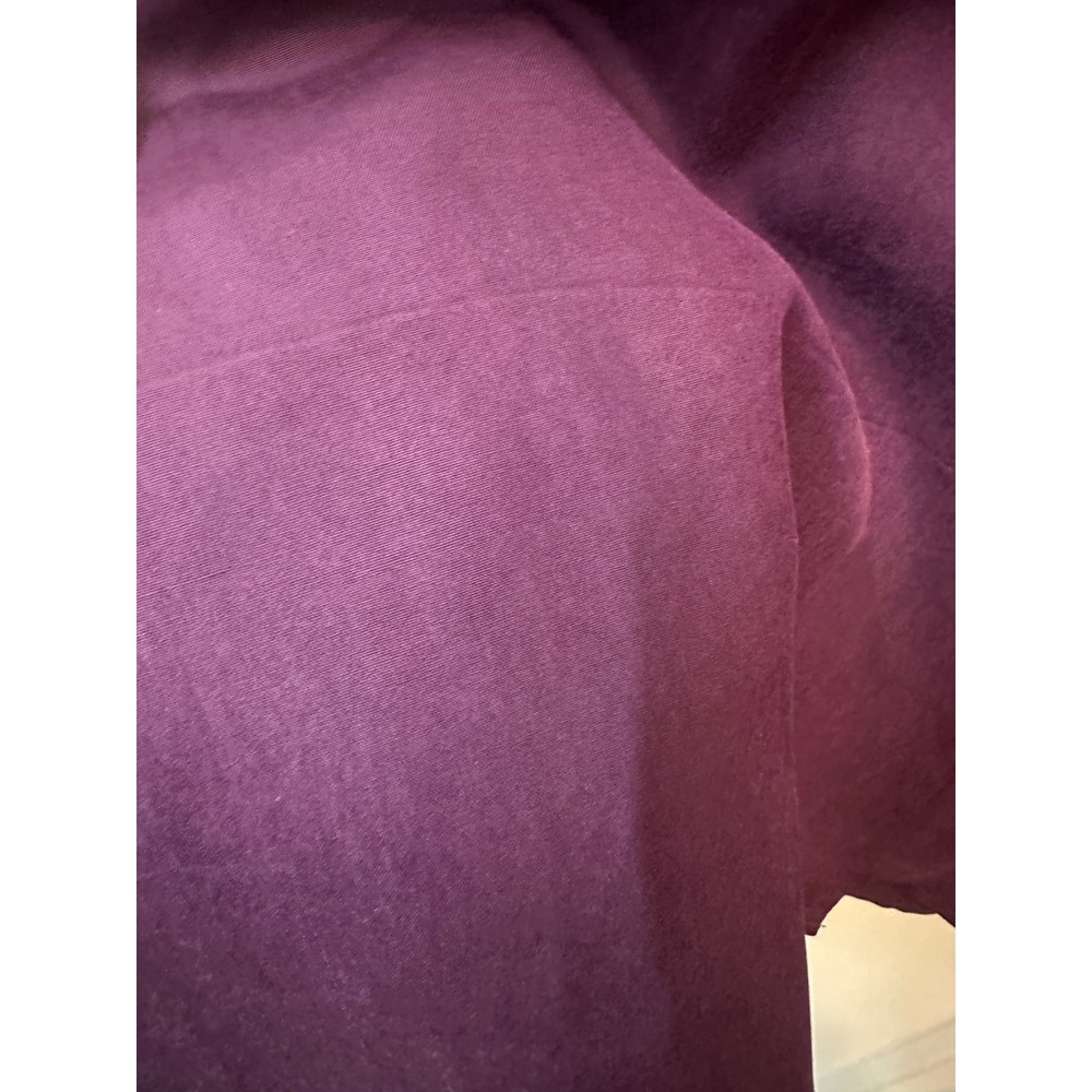 Christie & Jill Womens Plum Purple 100% Silk Button Down Blouse Shirt Large - Picture 5 of 7